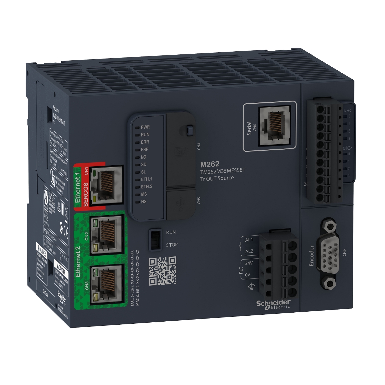 TM262M35MESS8T Контроллер движения M262, 16 осей, Sercos3 Schneider Electric Logic/motion controller - Modicon M262 