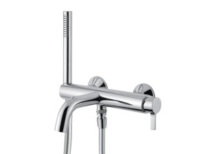 Хромированный латунный настенный смеситель для ванны