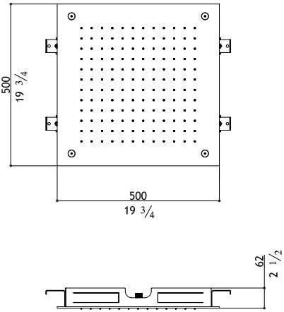MGS Встроенная насадка для дождевого душа из нержавеющей стали Soffioni doccia sun-id-1503523 - Вид №1