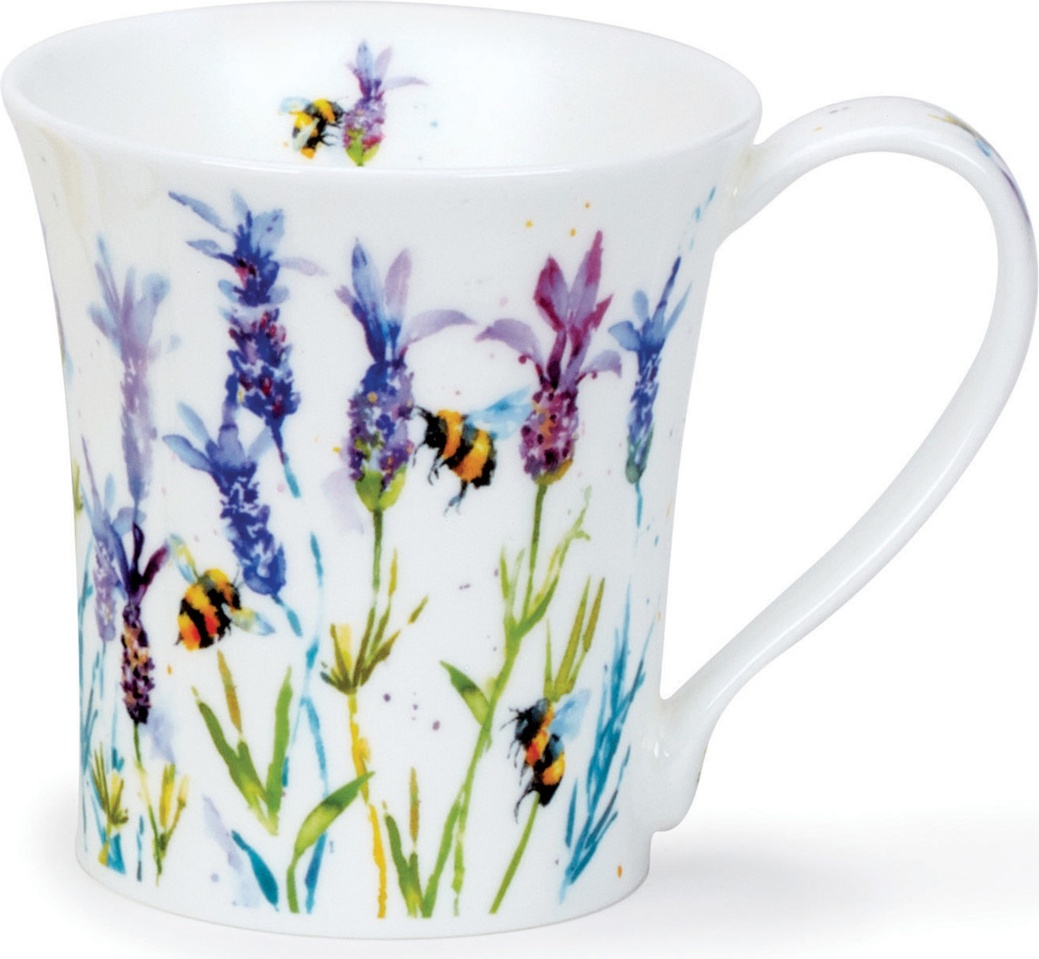 10675866 Dunoon Кружка Dunoon Пчелы и лаванда.Джура 210мл, фарфор Фарфор костяной 