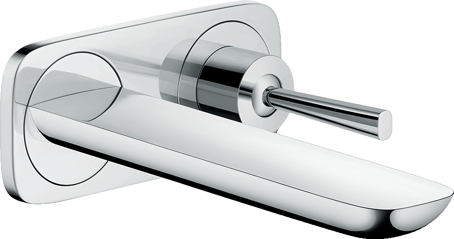 15084000 PuraVida Смеситель для раковины, однорычажный, скрытого монтажа, настенный, с изливом 16,5 см Hansgrohe 