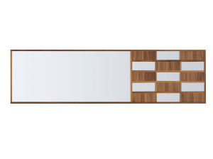 Прямоугольное деревянное настенное зеркало