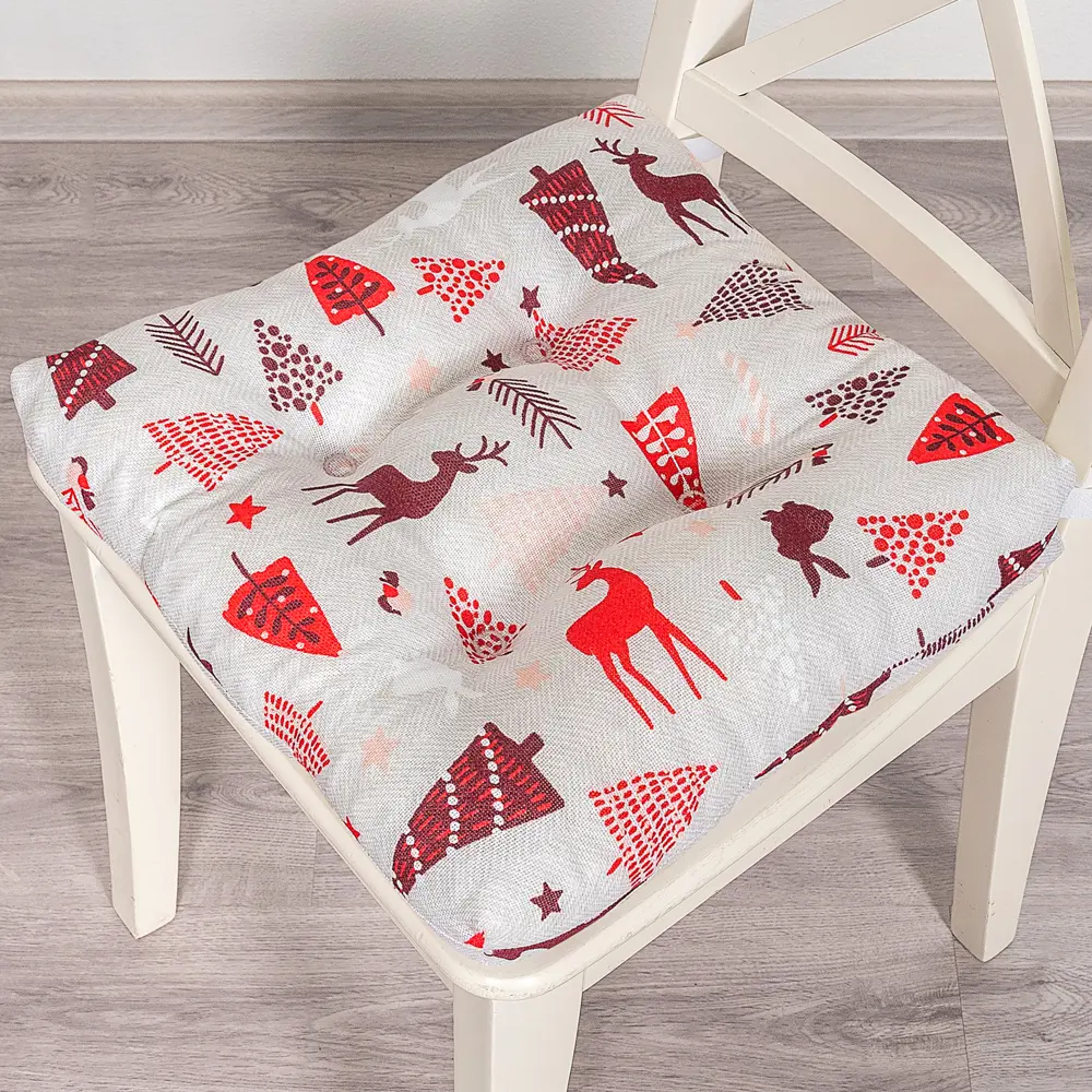 Сидушка Altali Скандинавия 40x40 см цвет серо-красный STLM-2131418 - Вид №7