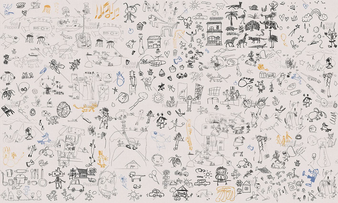 Carta da parati PVC free, eco-friendly, lavabile WallPepper SKETCHES ARCH-00075987 - Вид №2