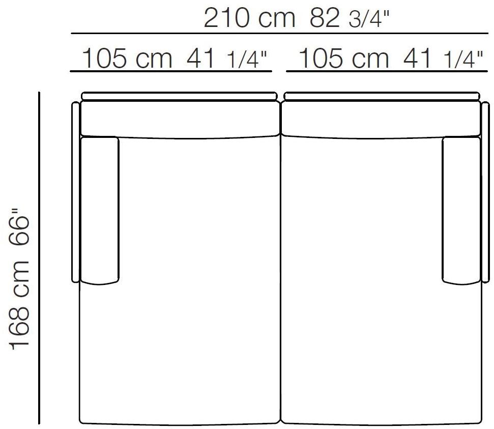 arflex Мягкая кушетка из ткани Frame sun-id-1446690 - Вид №2