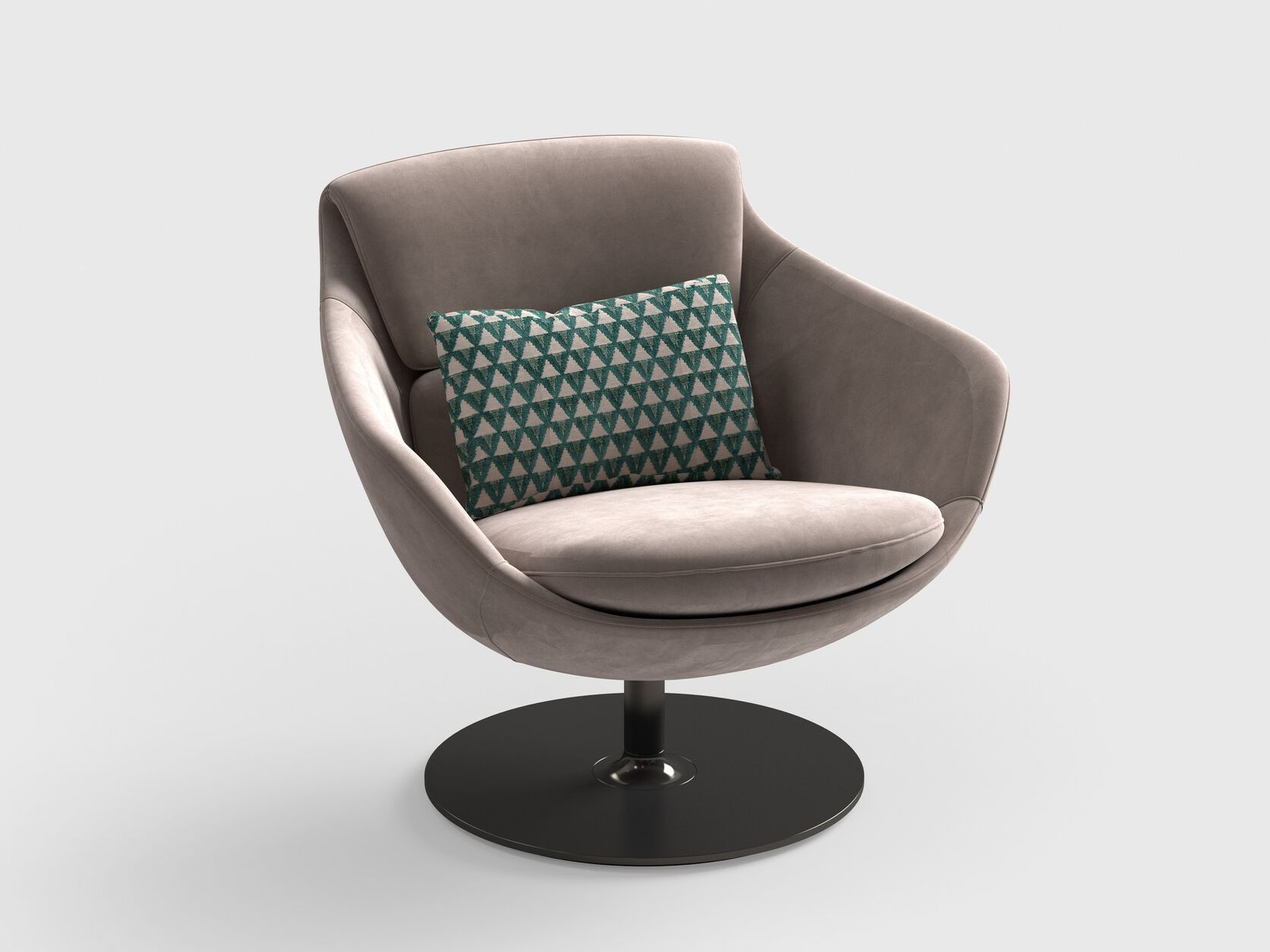 Тканевое кресло с подлокотниками CPRN HOMOOD Shapes 2025 ARCH-00108411