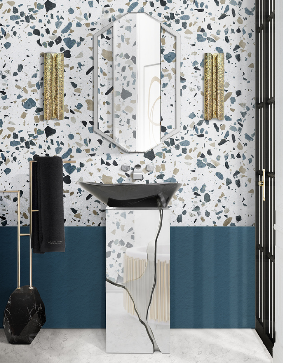 Lapiaz Marble Freestanding Напольная раковина стоящая прямоугольная Covethouse  - Вид №1