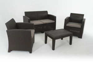 Мебель для отдыха из искусственного ротанга темно-коричневая "Шоколад" SF2-4P VINOTTI  00-3885162 Коричневый