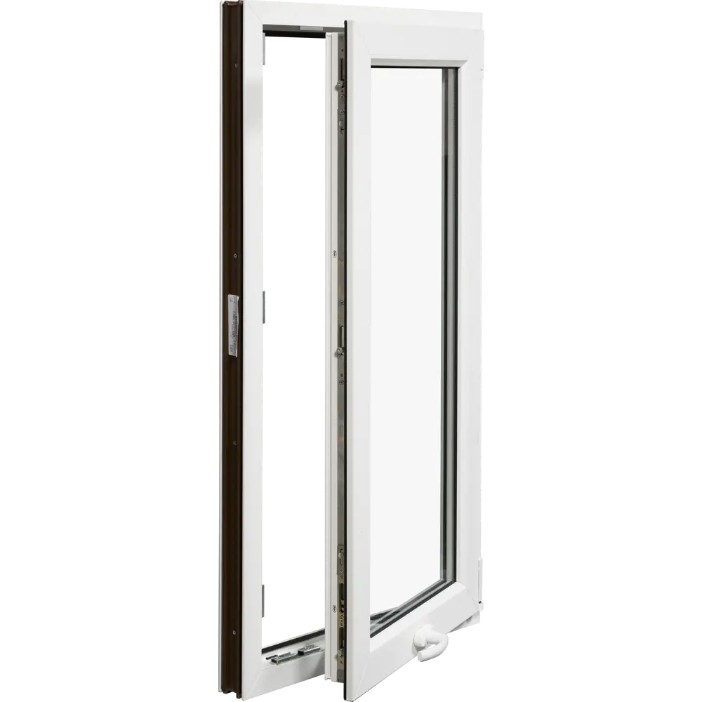 Пластиковое окно ПВХ VEKA одностворчатое 1170x800 мм (ВхШ) однокамерный стеклопакет белый (с двух сторон) 84506489 STLM-2019247  - Вид №1