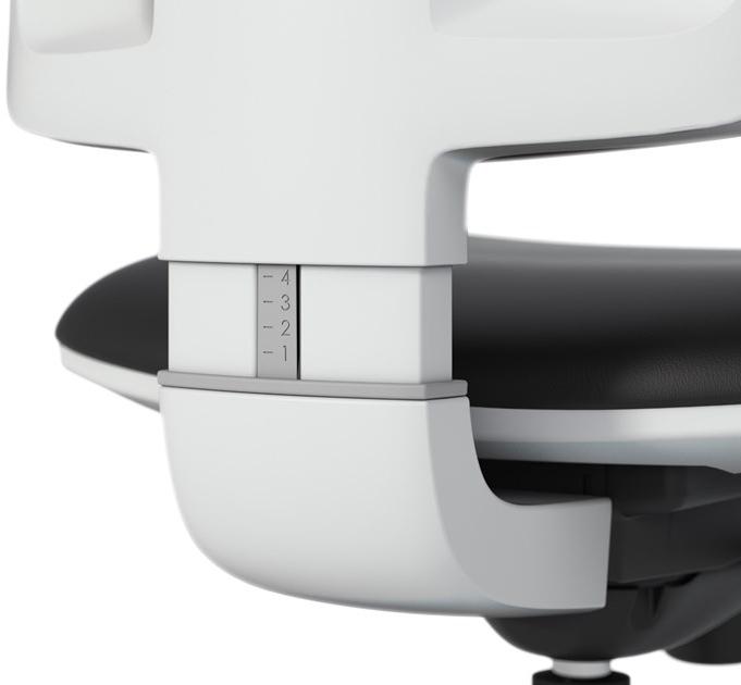 Arte & D Вращающееся офисное кресло с 5 спицами Mirai white B530 d  - Вид №2