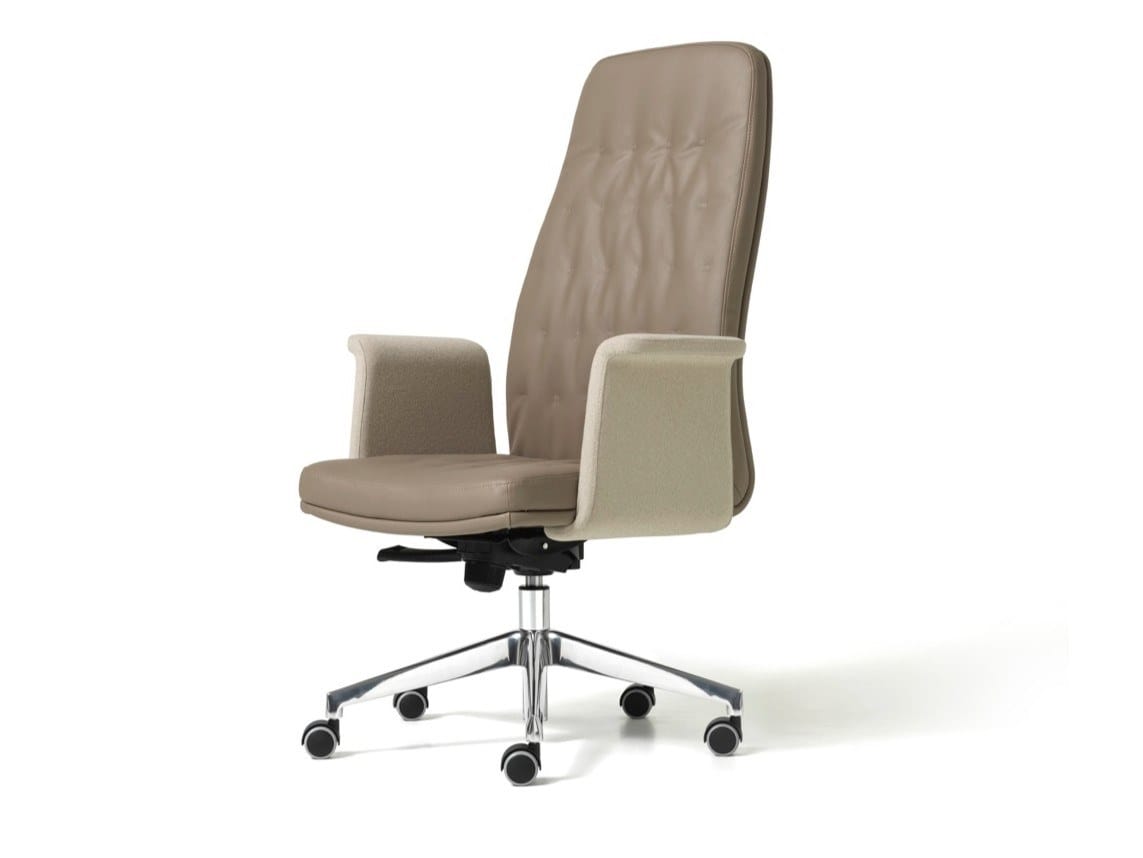 Регулируемое по высоте офисное кресло из искусственной кожи с колесами Diemme Артур ARCH-00091744 - Вид №1