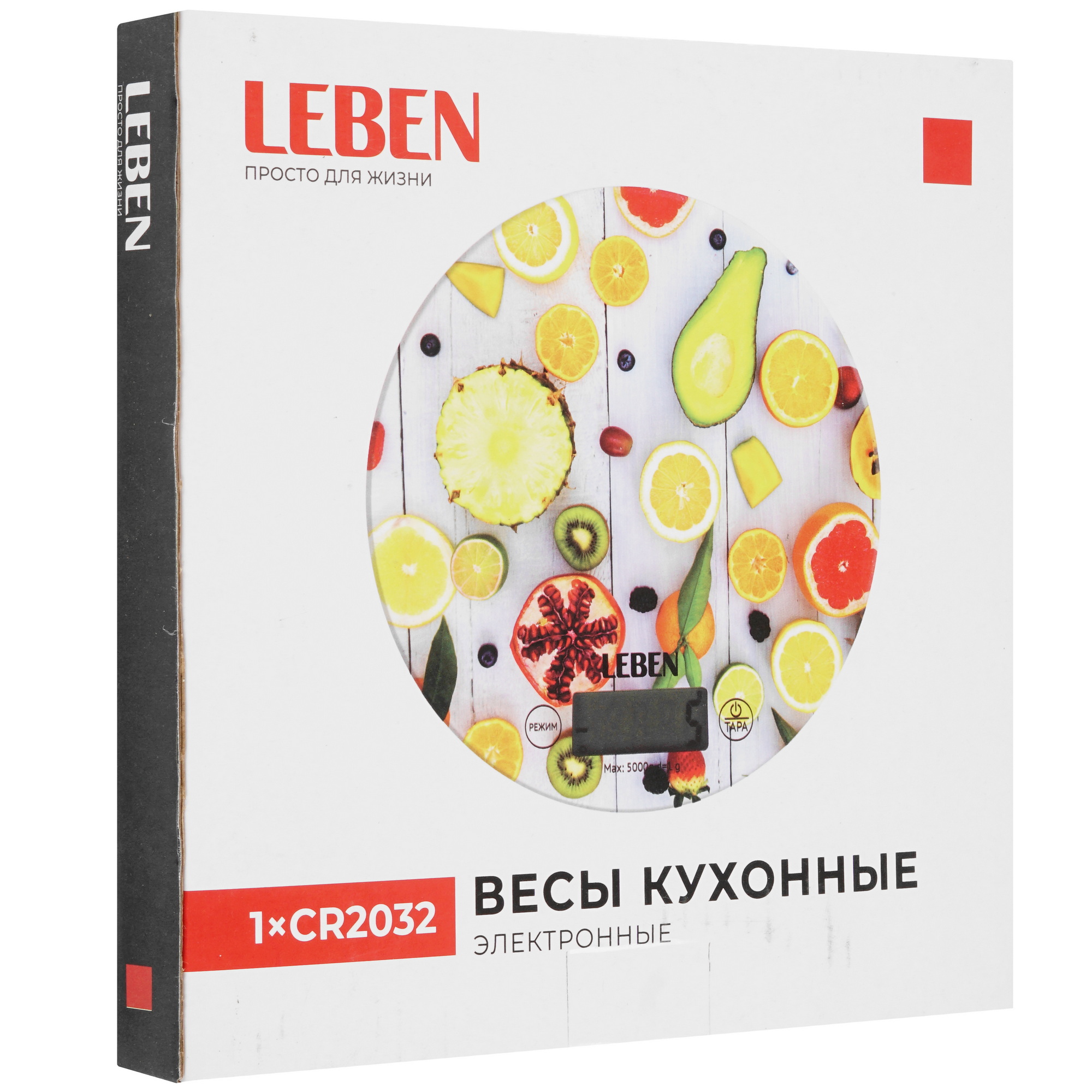 9237204 Кухонные весы LEBEN 268-063 разноцветный STDN-0043906 - Вид №6