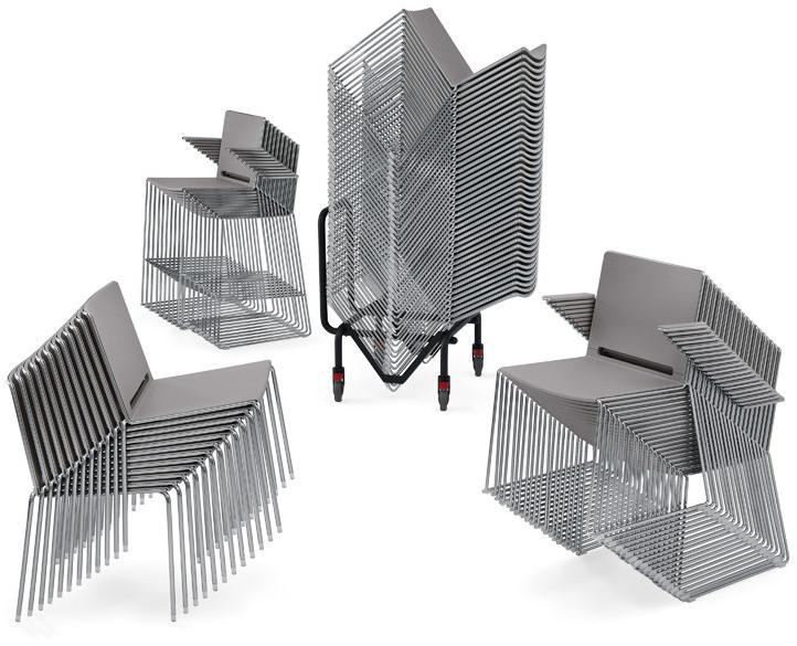 Diemmebi Стул из полипропилена, штабелируемый салазками Lafilò sun-id-1438696 - Вид №3