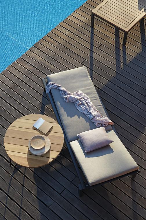 MNST198 Лежак белый f8 текстиль белый Manutti Fuse - Вид №2