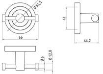 Emco Bad Двойной металлический крючок для халата Polo 077500102 - Вид №3