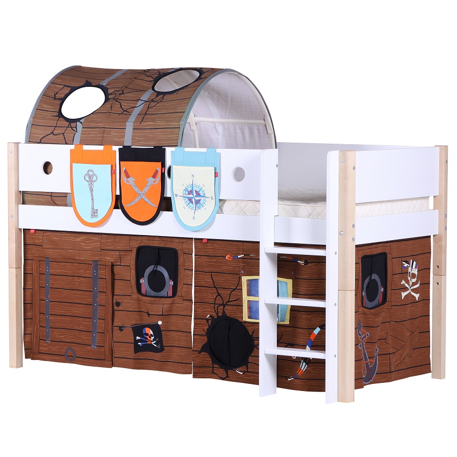 Кровать Flexa White с лестницей, 200 см, белая лакированная 801730995 - Вид №6