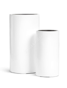 41.3320-05-039-WH-60 Кашпо  Effectory - серия Gloss - Цилиндр высокий- Белый глянцевый лак Цветочная коллекция
