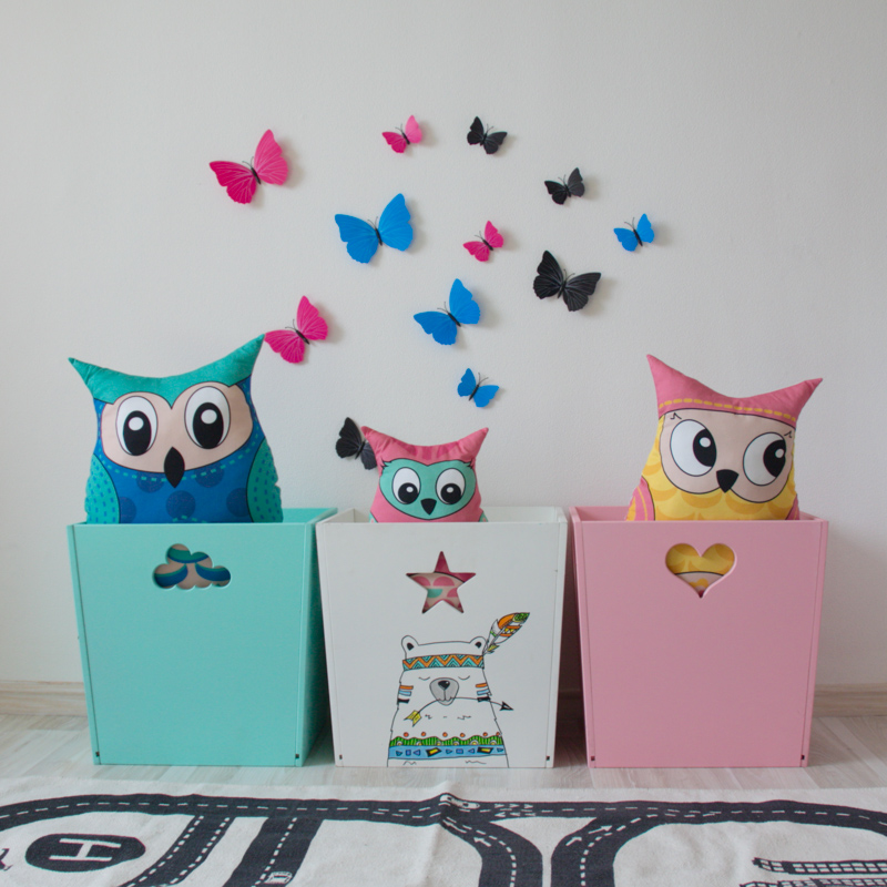 Деревянный ящик для игрушек бирюзовый с облачком VAMVIGVAM  282054 Голубой Santreyd  - Вид №8