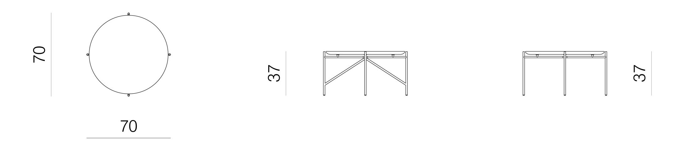 Круглый стеклянный журнальный столик для гостиной prostoria Tinker ARCH-00095814 - Вид №4