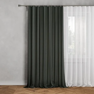 Штора на ленте Кэри 140x280 см цвет темно-серый