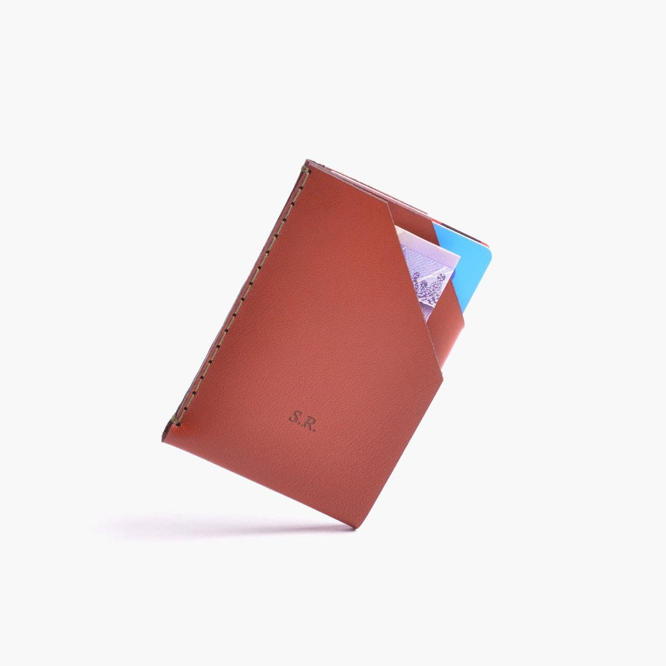 W101COGN Визитница - Коньяк Wingback 