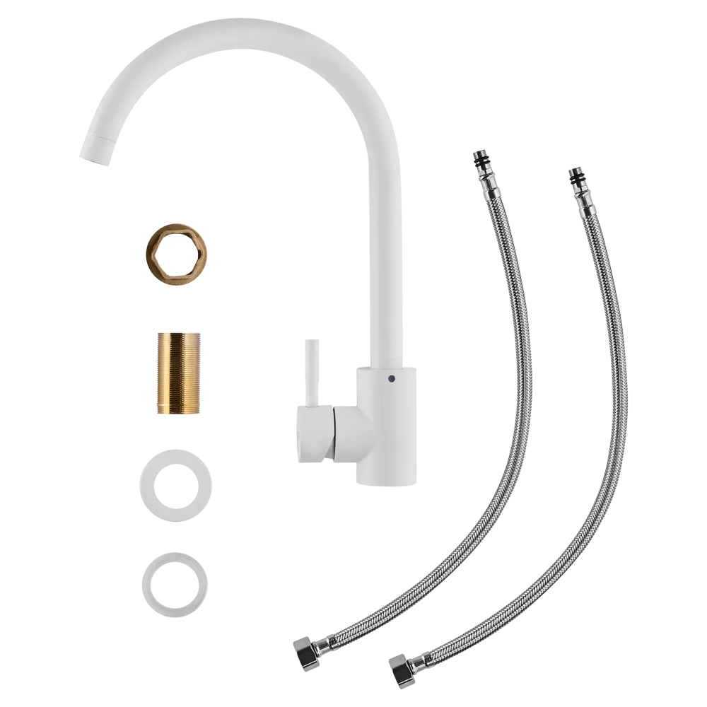 Смеситель для кухни Esko Viaman VA519W 26 см цвет белый STLM-2015365 - Вид №3