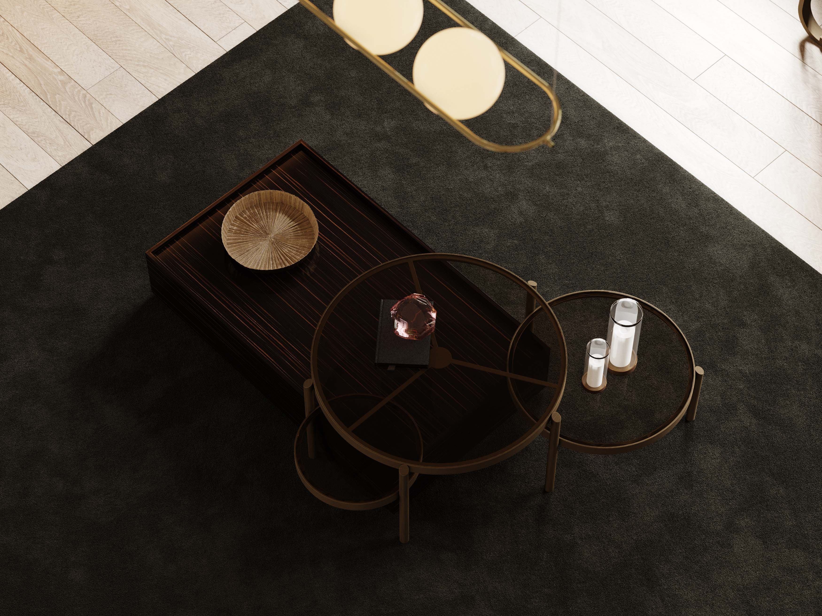 Низкий журнальный столик из бронзы и дерева Stylish Club His &amp ARCH-00059988 - Вид №7