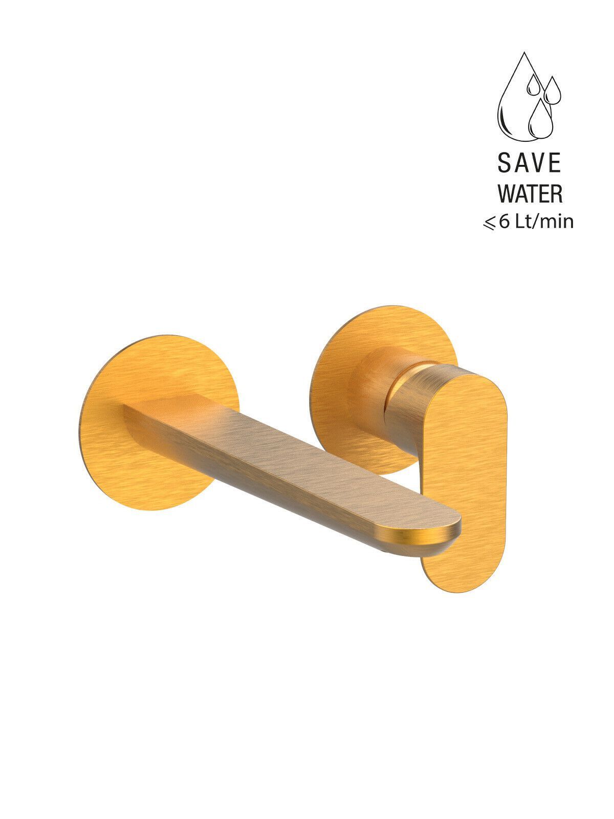 Настенный смеситель для раковины без слива с ограничителем расхода Rubinetterie Frattini Lea ARCH-00000218 - Вид №11