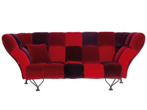 3-местный бархатный диван с высокой спинкой