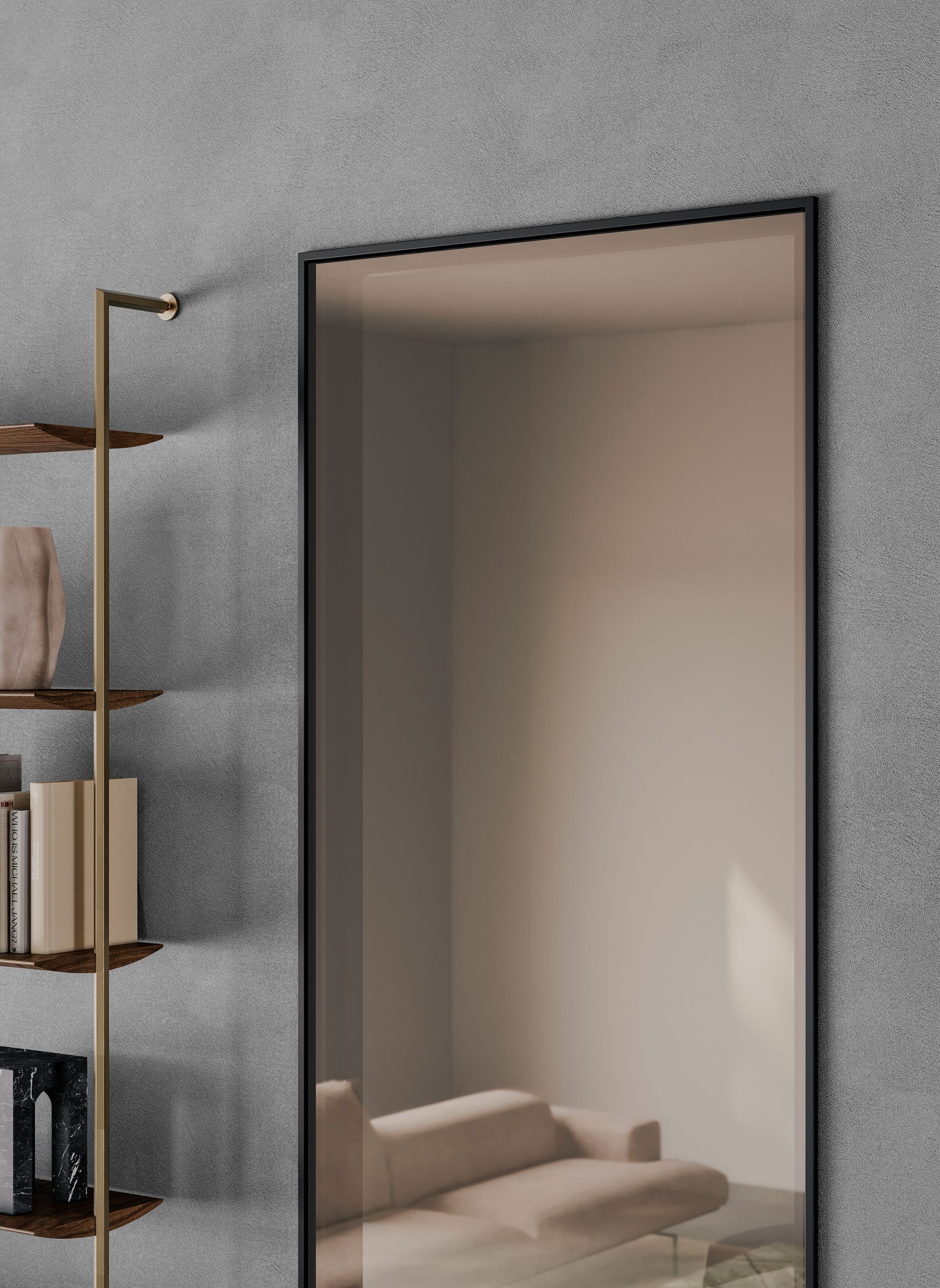 Алюминиевая и стеклянная распашная дверь с выдвижными петлями Lualdi двери ARCH-00112123 - Вид №6