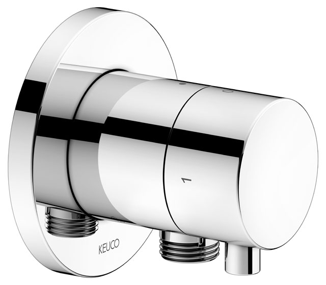59557011101 Встраиваемый запорный вентиль с переключателем на 2 потребителя и выводом для шланга DN 15 KEUCO IXMO - Вид №1
