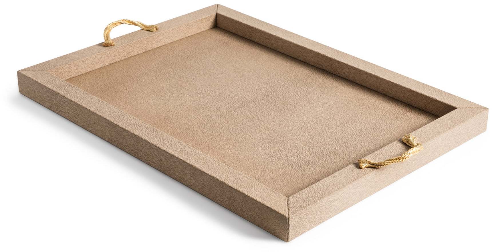 Талия Поднос - 40,5X40,5 см/металл-хром/тканая кожа_черный