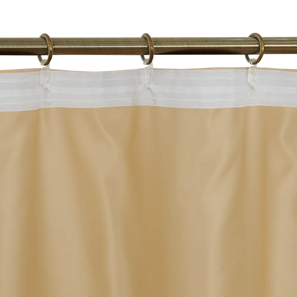 Штора Замша однотонная 160x260 цвет песочный лента AMORE MIO STLM-2007039 - Вид №3