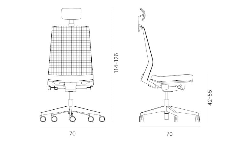Офисное кресло с 5 спицами Quadrifoglio Group дизайн-офис ARCH-00059737 - Вид №9