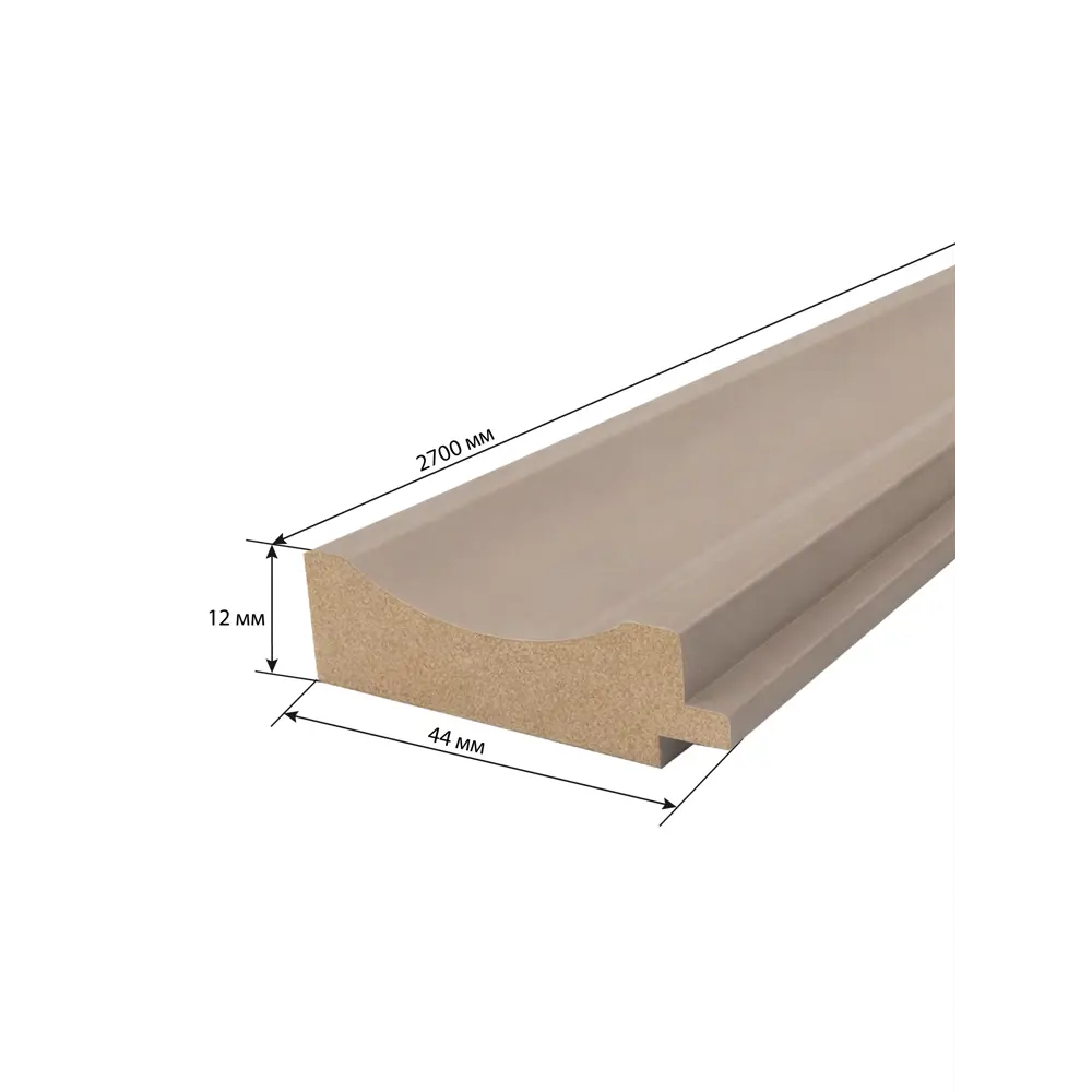 Профиль старт/финиш Волна МДФ мокко 12x44x2700 мм Santreyd STLM-2039627