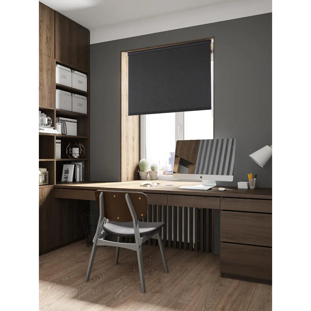 Штора рулонная Shine 40x160 см черная 83289885 STLM-2026999 PRAKTO  - Вид №4