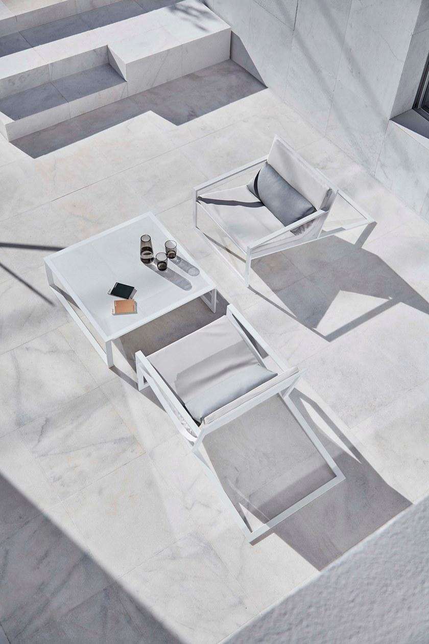 GANDIABLASCO Стол с квадратными салазками из термолакированного алюминия Blau sun-id-1396954 - Вид №3