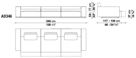 B&B Italia Диван-кресло из ткани Andy '13 sun-id-1399070 - Вид №9