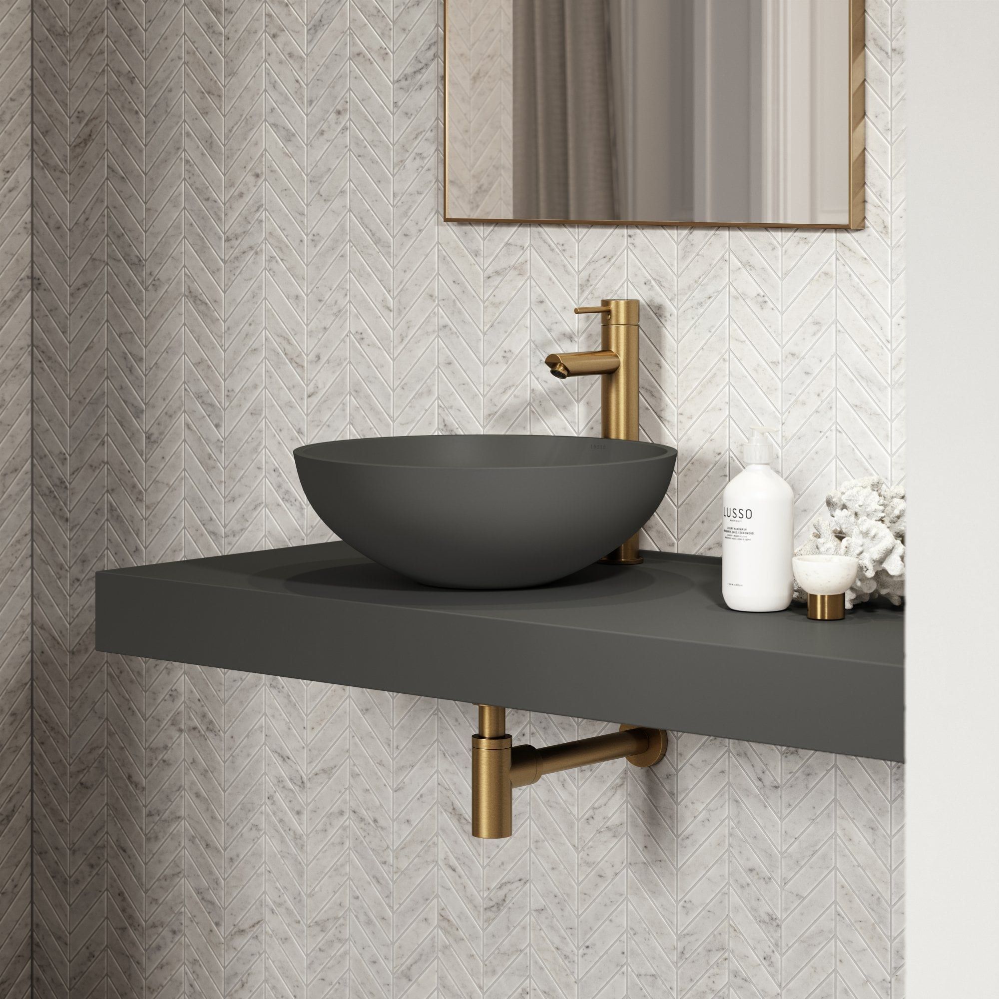 Круглый умывальник из смолы LUSSO Oasis ARCH-00066828 - Вид №6