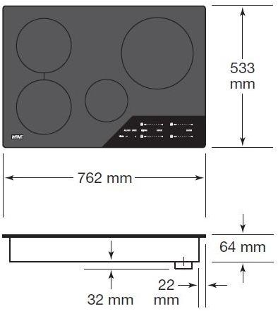 Wolf Индукционная варочная панель с верхним сливом Piani cottura a induzione Icbci304c/b  - Вид №1