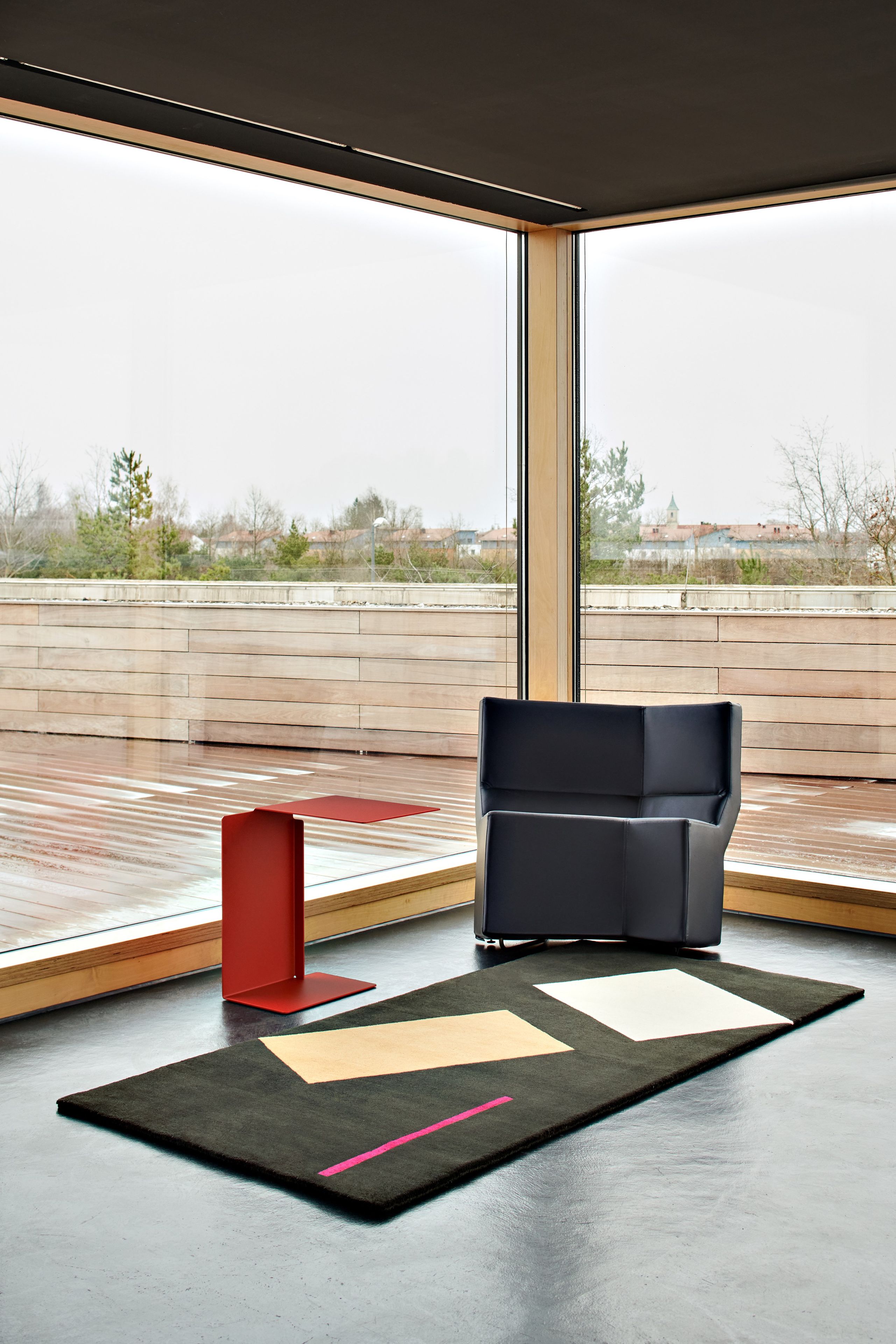 Квадратный ковер из шерсти с геометрическим рисунком Classicon Roquebrune ARCH-00123725 - Вид №4