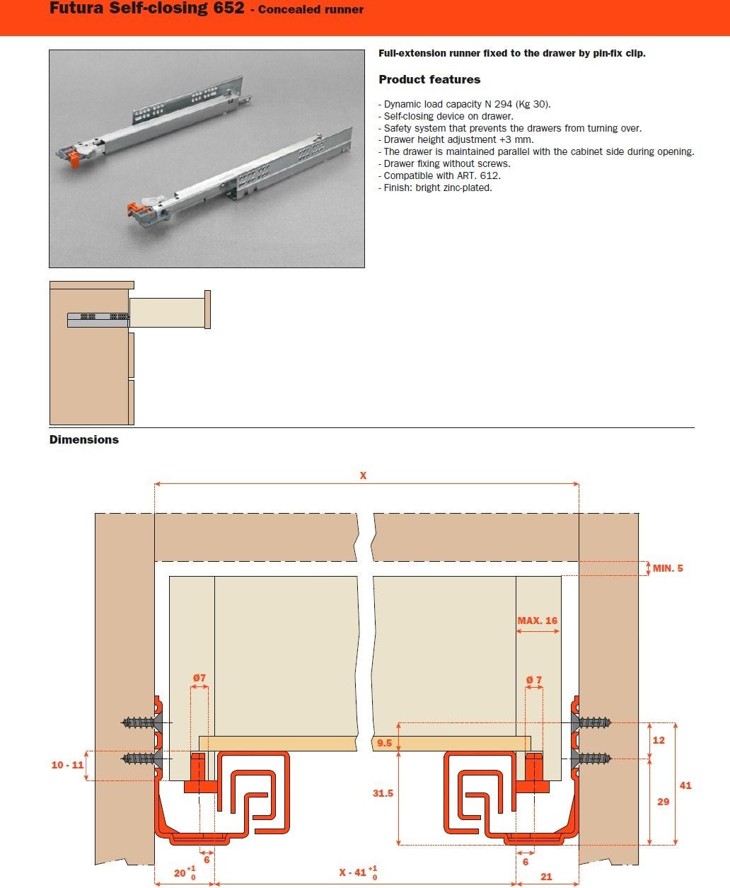 SALICE Направляющая со штифтовым зажимом со встроенной регулировкой sun-id-1491861 - Вид №3
