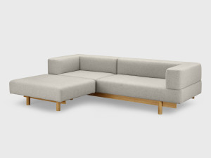 3-местный тканевый диван с полуостровом