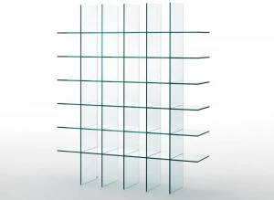 Glas Italia Открытый отдельно стоящий стеклянный книжный шкаф