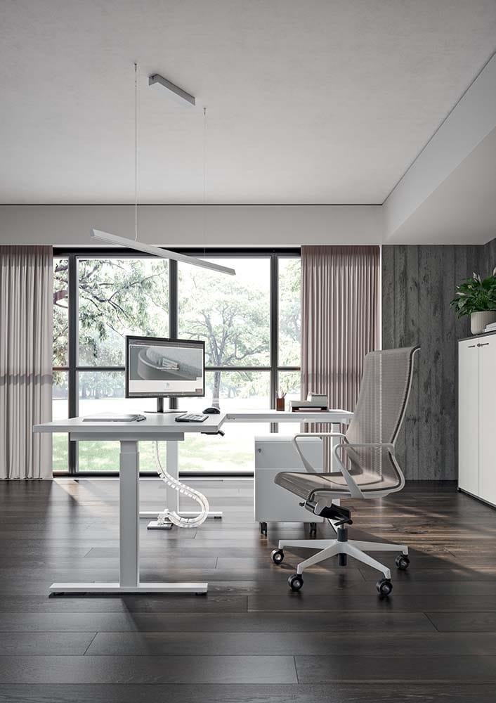 Рабочий стол с регулируемой высотой Quadrifoglio Group дизайн-офис ARCH-00036333 - Вид №4