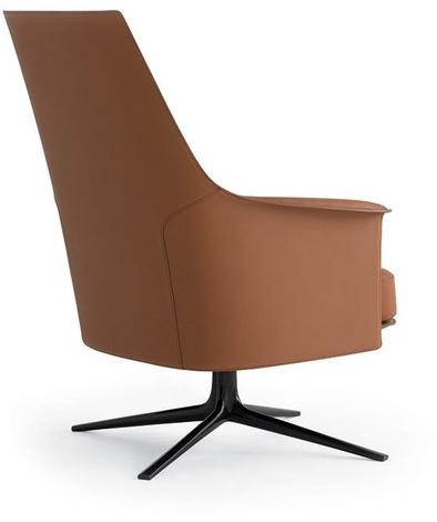 Poliform Поворотное кожаное кресло с 4-мя спицами и подлокотниками Stanford sun-id-1373853 - Вид №4