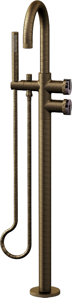 E-11554-R1OX-L1MBK-VBB Смеситель напольный отдельностоящий (внешняя часть) GRAFF MOD+