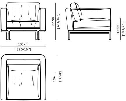 Paolo Castelli Кресло из ткани с подлокотниками Dromo sun-id-1361371 - Вид №1