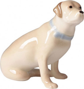 10560255 Императорский фарфоровый завод Скульптура "Лабрадор Палевый" Фарфор твердый