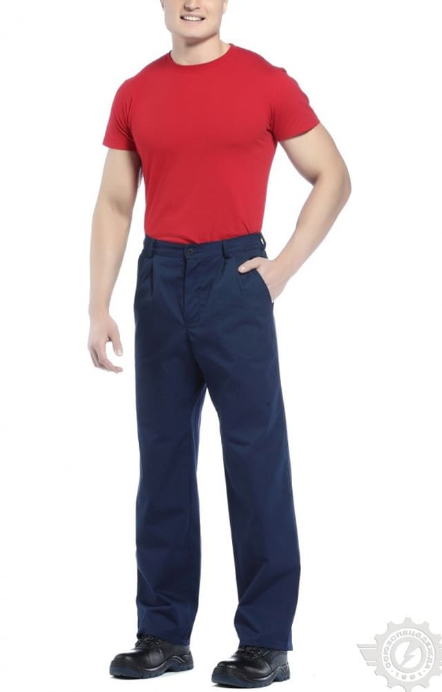 65566 Брюки "Гарант" синие  Летняя спецодежда  размер 52-54/170-176  - Вид №6